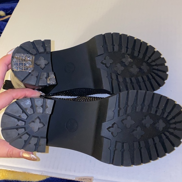 Silver Embellished Combat Boot - Picture 9 of 12